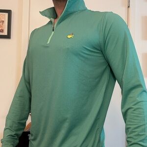 Men's Green Quarter-Zip Shirt